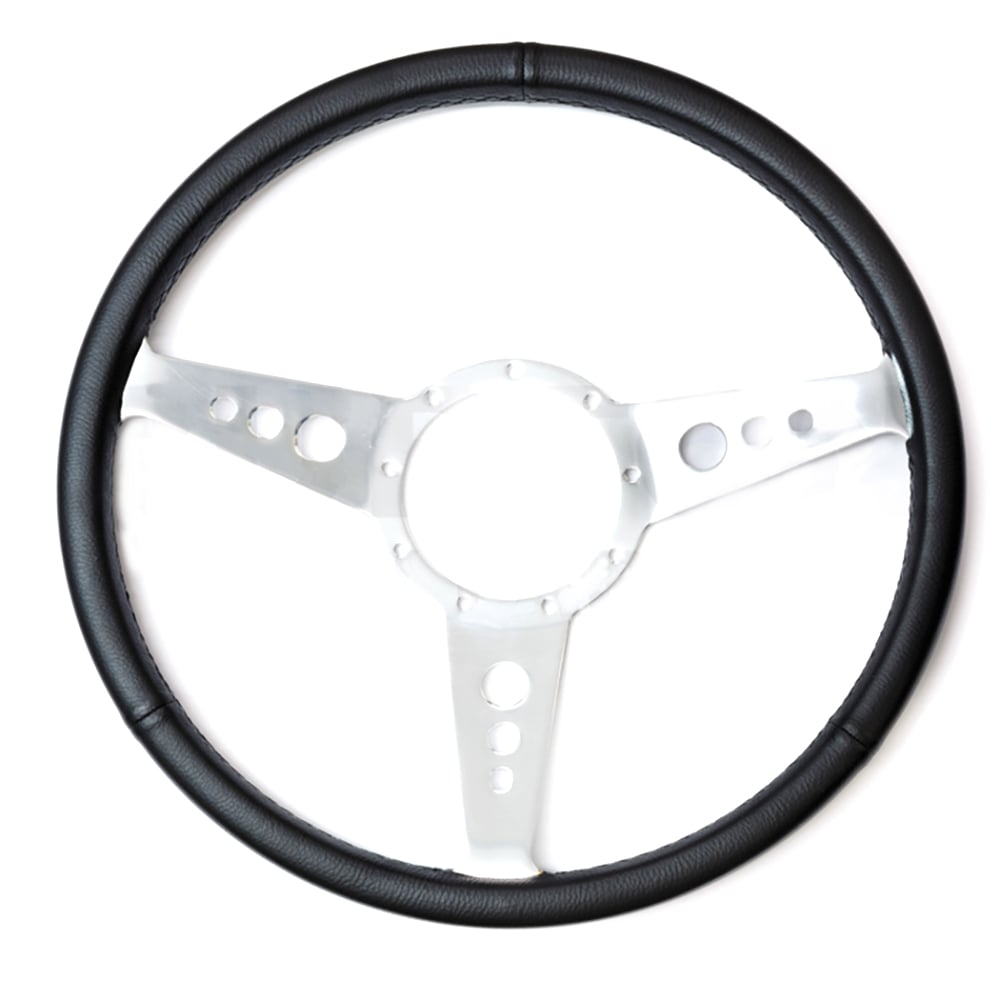 Steering wheel Moto-Lita look black leatherette